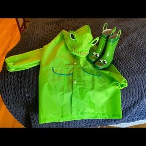 Western Chief Fritz the Frog Boots, Frog Poncho & Frog Umbrella